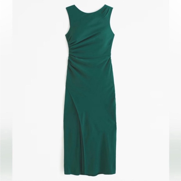 Abercrombie High Neck Low Back Midi Dress - Picture 1 of 5
